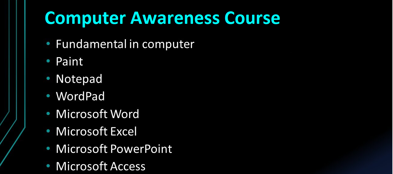 COMPUTER AWARENESS COURSE